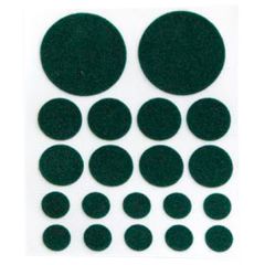 Assorted Felt Protective Pads, 20 Pieces Green Baize