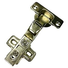 Soft Close Clip-On Inset 95° Cabinet Hinges, Cruciform Plate, ZP Steel 35mm (Pack 2)