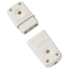 2-Pin Flex Connector, White, 10 amp