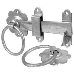 Smooth Ring Gate Latch, Galvanised 150mm, Suitable for Doors up to 60mm Thick