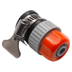 Tap Connector for Hose with Hose Clip Fitting, Hozelock Compatible, Plastic 13mm