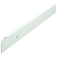 Worktop Trim End Cap, Universal Left or Right Profile, Silver Finish 40mm x 630mm with 10mm Radius