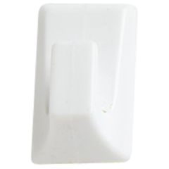 Self Adhesive Rectangular Hooks, Small White (6 Pack)