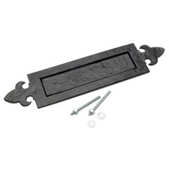 Fleur-de-Lys Style Letter Plate, Black Antique 353mm x 76mm