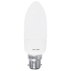Energy Saving CFL Candle Lamps, 9W BC/B22/B22D/BA22D (5 Pack)