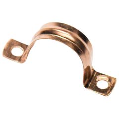 Copper Saddle Pipe Clips 15mm (10 Pack)