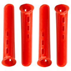 Wall Plugs to Fit 6 - 12 Drill Size, Red (100 Pack)