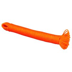 3-Ply Orange Builders Brick Marking Line, Polyethylene 3.0mm Gauge x 30 Metres Length, 3g Per Metre