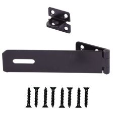 Safety Hasp & Staple, Black Japanned 150mm