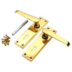 Victorian Style Lock Set, Pair Solid Brass 150mm
