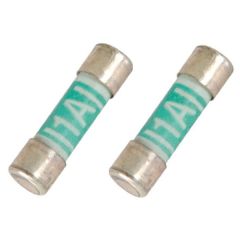 Electrical Cartridge Fuses, 1 Amp for Shaver Sockets (2 Pack)