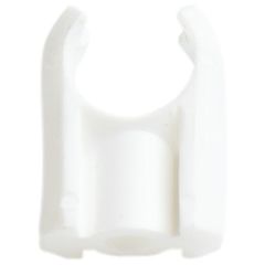 Pipe Clips, White Plastic 15mm (20 Pack)