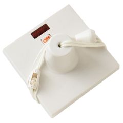 Ceiling Pull Cord & Switch with Neon, 45 Amp