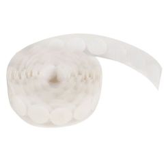 Self Adhesive Velcro-style Coins/ Discs, White Loops 13mm Diameter (10 Pack)