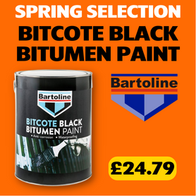 Bartoline Bitcote Black Bitumen Paint, 5 Litre Tin