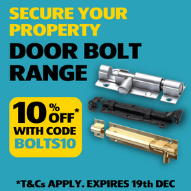 10% off* Door Bolts with code BOLTS10