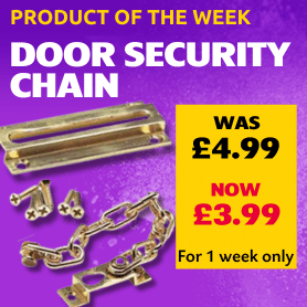Door Security Chain, Solid Polished Brass