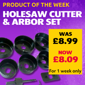 Toolpak Carbon Steel Downlighter Holesaw Cutter & Arbor 9-Piece Set