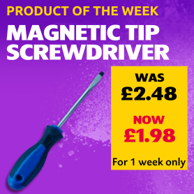 Toolpak Screwdriver with Magnetic Tip & Comfort Grip, Slotted 4mm Wide Blade x 100mm